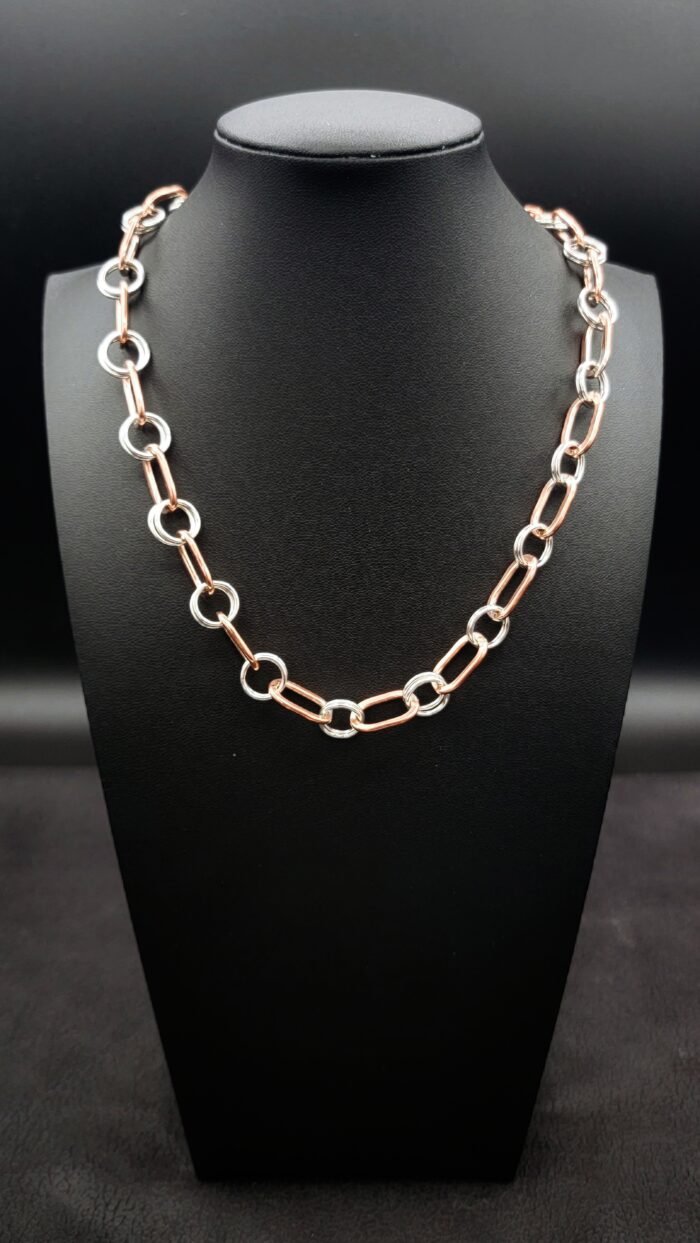 Sterling SIlver and Copper Chain by Nancy Bihler